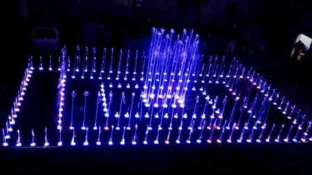 屋外のカラフルな LED ライト ミュージック ダンス ドライランド床噴水